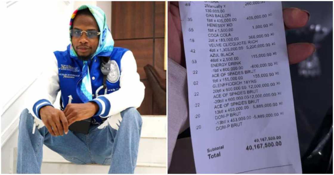 Singer Yhemo Lee and his receipt Singer Yhemo Lee and his receipt