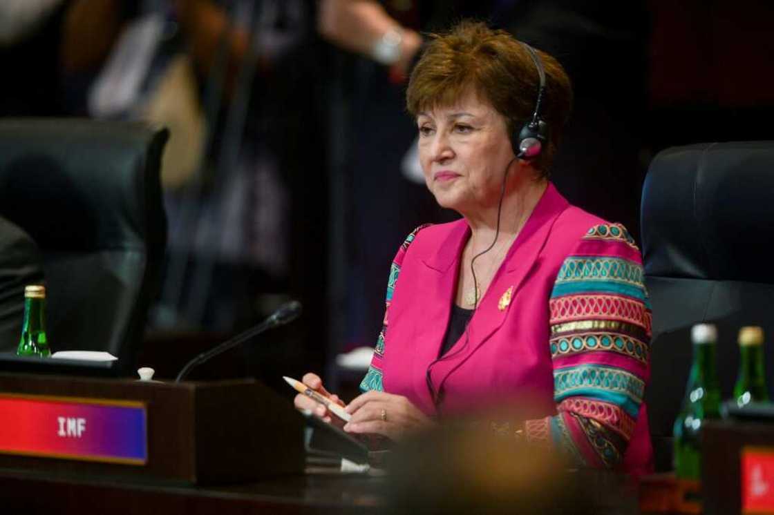 International Monetary Fund chief Kristalina Georgieva told reporters it expects a global recession "can be avoided" International Monetary Fund chief Kristalina Georgieva told reporters it expects a global recession "can be avoided"