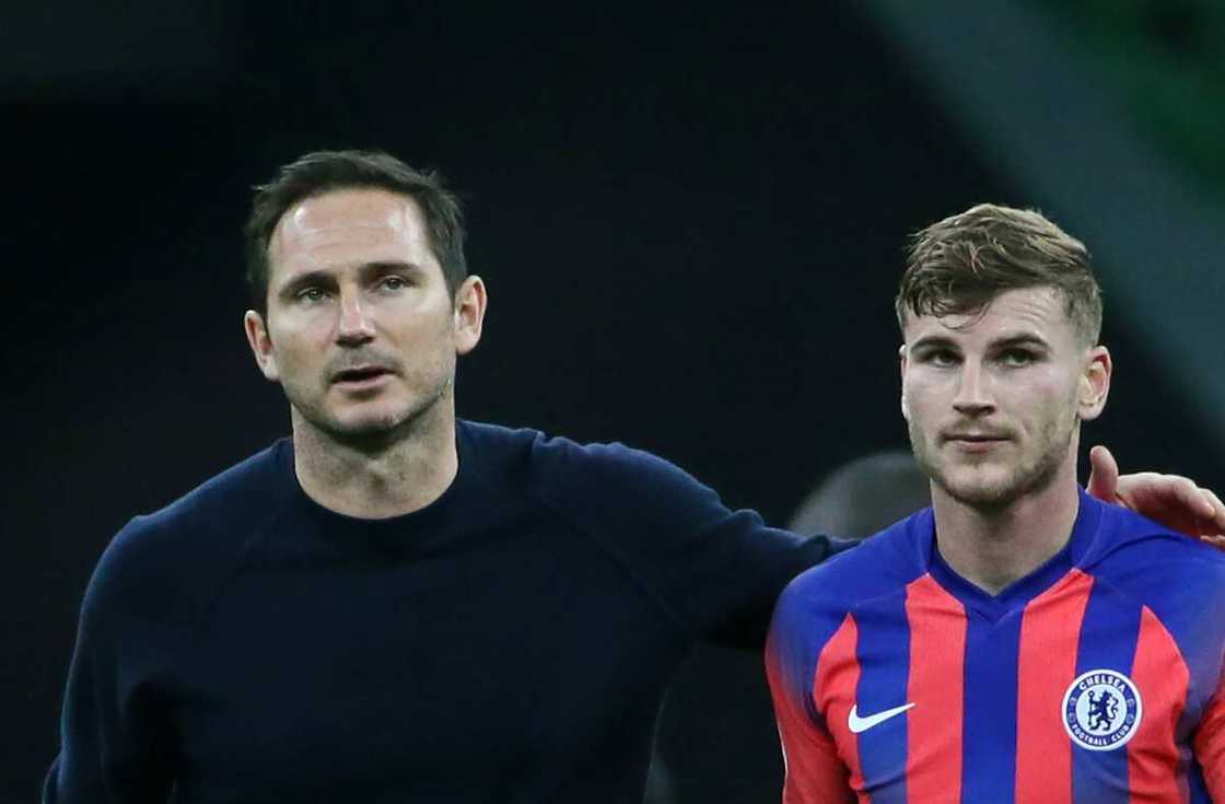Timo Werner and Frank Lampard Timo Werner and Frank Lampard