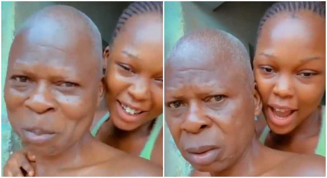 Photos of old man and his daughter, old man and daughter in viral TikTok video. Photos of old man and his daughter, old man and daughter in viral TikTok video.