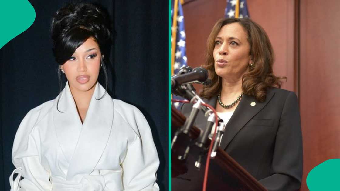 Cardi B shows love to Kamala Harris.