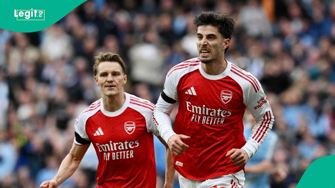 Arsenal, Kai Havertz, Manchester City, Etihad Stadium, Premier League, Football. Arsenal, Kai Havertz, Manchester City, Etihad Stadium, Premier League, Football.