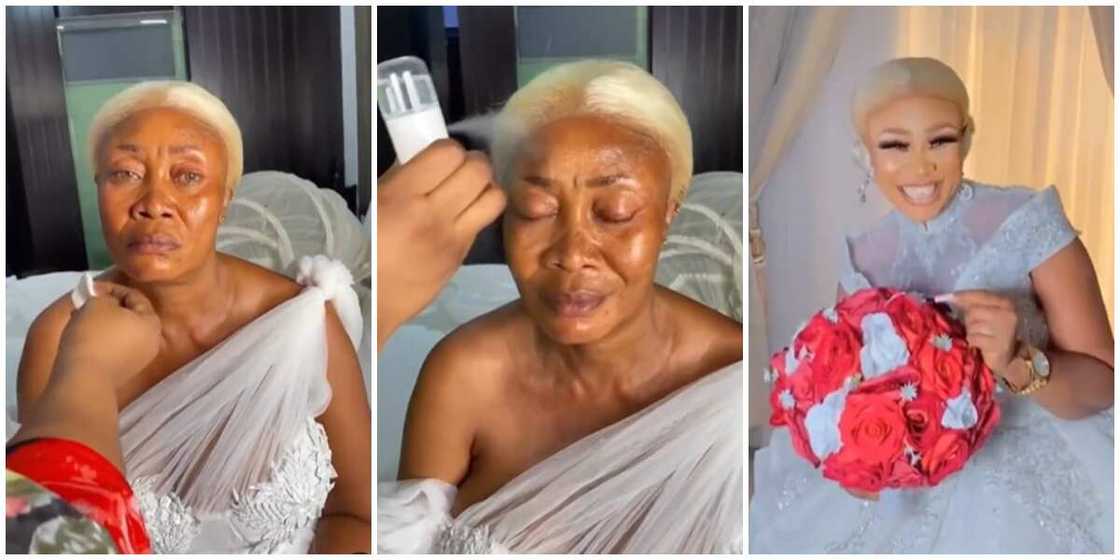 Bride's transformation, makeup transformation Bride's transformation, makeup transformation