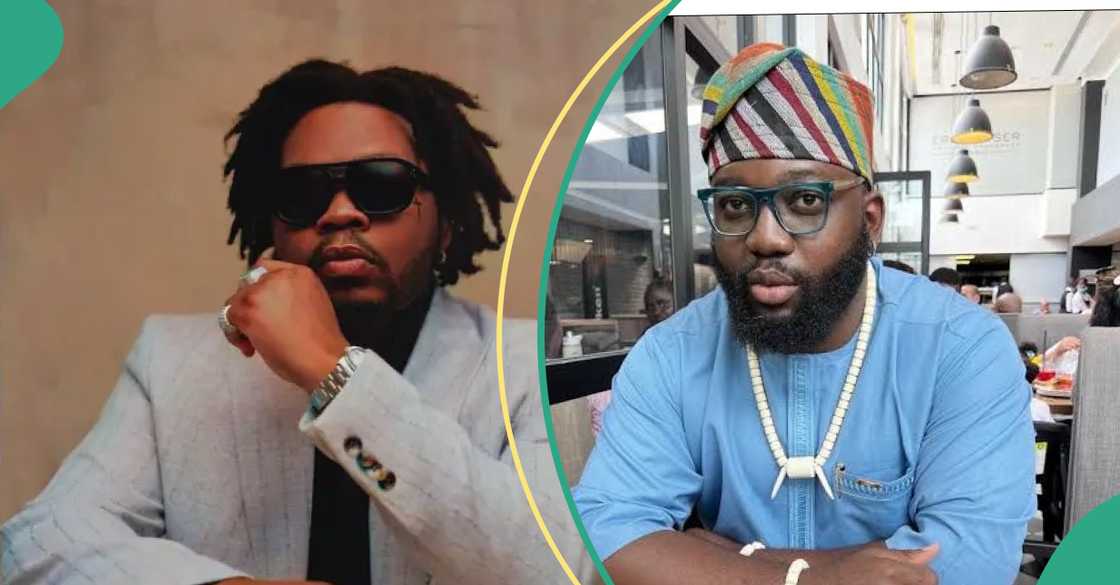 Olamide slams Opeyemi as he advises him on how to hold champagne flute Olamide slams Opeyemi as he advises him on how to hold champagne flute