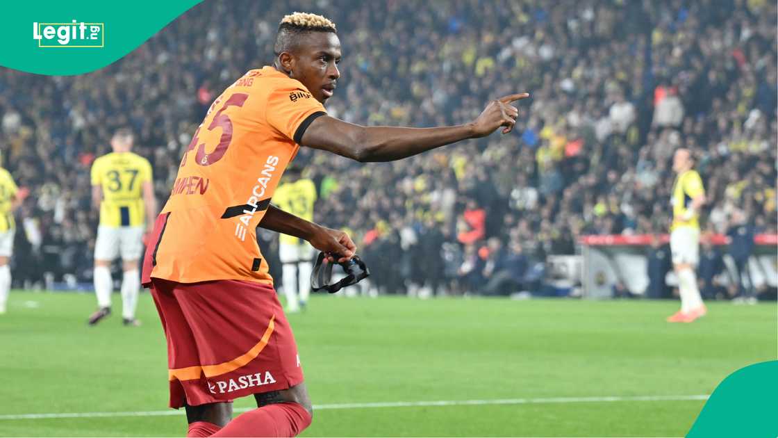 Victor Osimhen, Galatasaray, Fenerbahce, Ulker Stadium, Kadikoy, Istanbul, Turkiye, Turkish Cup. Victor Osimhen, Galatasaray, Fenerbahce, Ulker Stadium, Kadikoy, Istanbul, Turkiye, Turkish Cup.