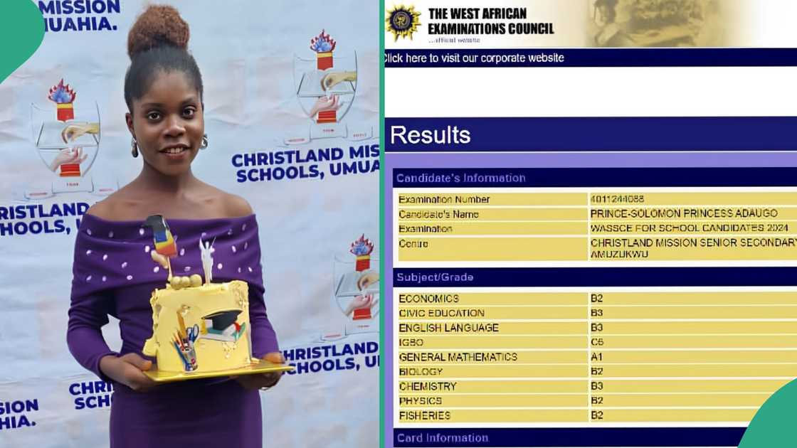 Man rejoices, shares WAEC result of his first daughter who 'carried his brilliant brain'