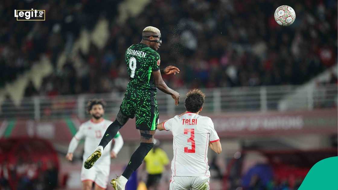 Victor Osimhen, Nigeria, Super Eagles, 2025 AFCON, Tunisia, Fez Stadium. Victor Osimhen, Nigeria, Super Eagles, 2025 AFCON, Tunisia, Fez Stadium.