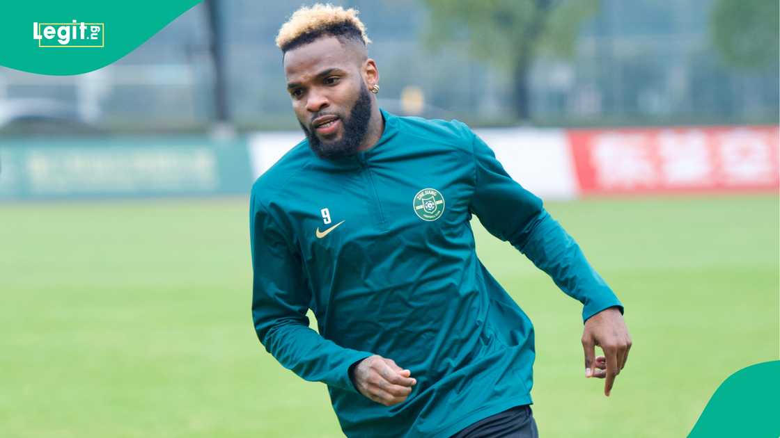 Aaron Boupendza, Zhejiang FC, China, Super League. Aaron Boupendza, Zhejiang FC, China, Super League.