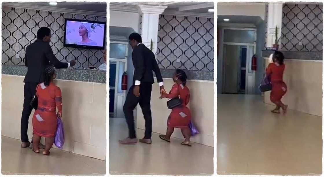 Dwarf spotted in a hotel with a man. Dwarf spotted in a hotel with a man.