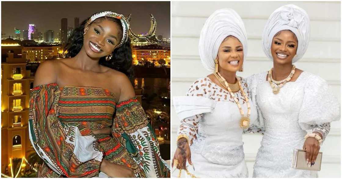 Iyabo Ojo's daughter Priscilla brags about her mother being a very strong woman. Iyabo Ojo's daughter Priscilla brags about her mother being a very strong woman.