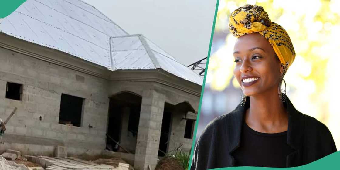 Nigerian lady shows the house they built