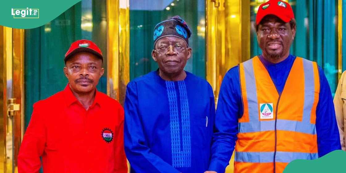Organised Labour leaders with Tinubu Organised Labour leaders with Tinubu