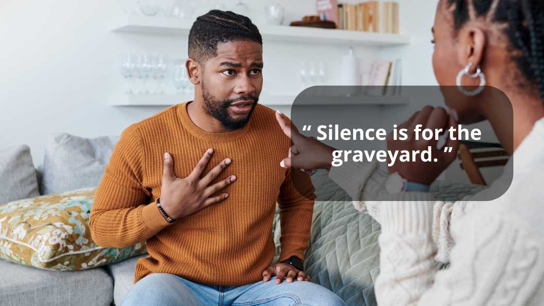 A man and woman arguing