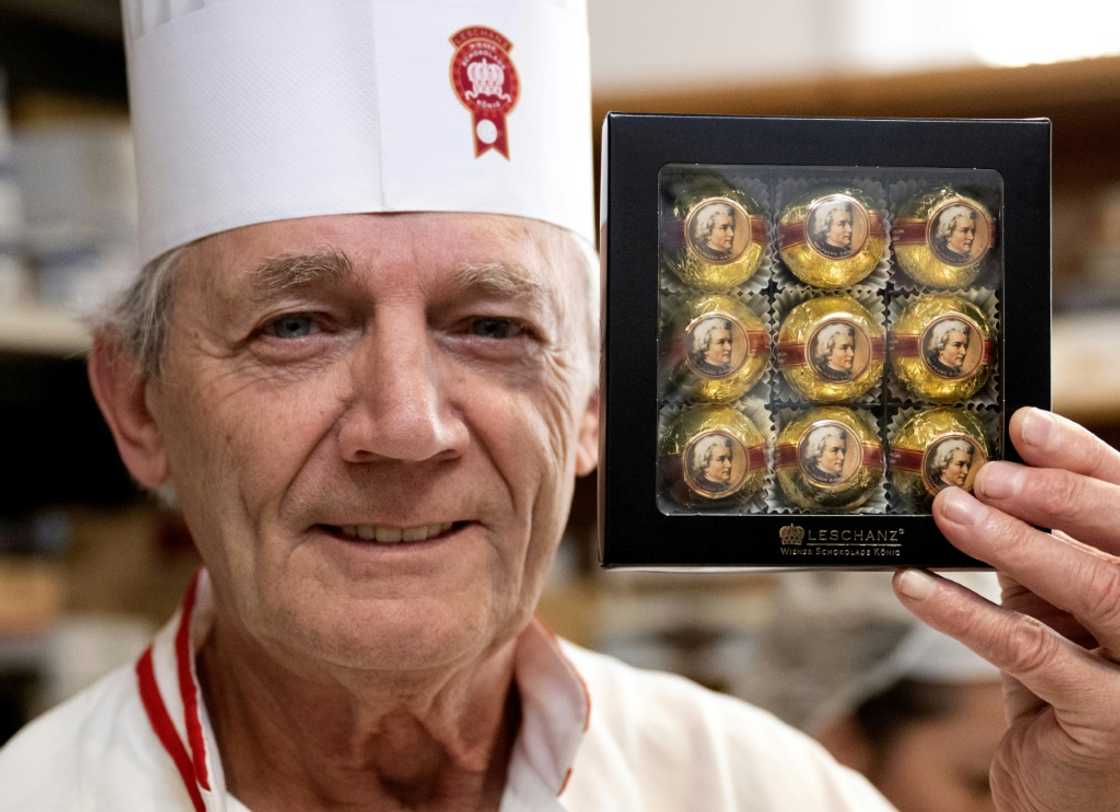 Master confectioner Wolfgang Leschanz's firm makes around 20,000 Mozartkugel chocolates by hand every year Master confectioner Wolfgang Leschanz's firm makes around 20,000 Mozartkugel chocolates by hand every year