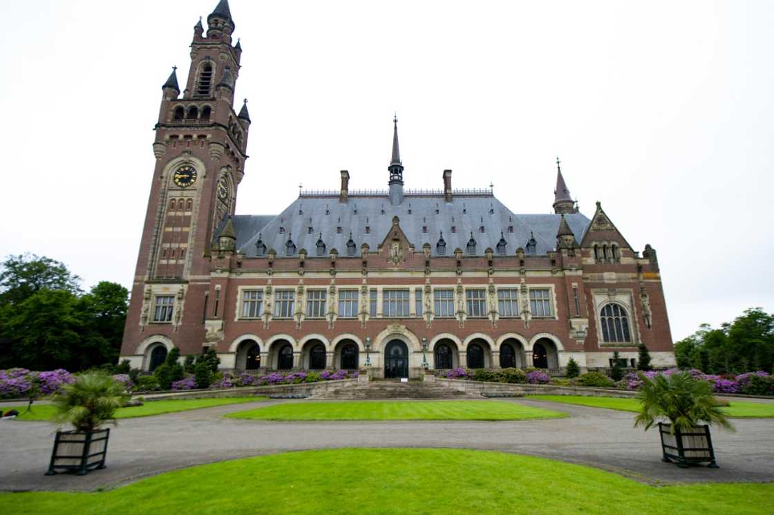 The court sits in the Peace Palace in the Hague