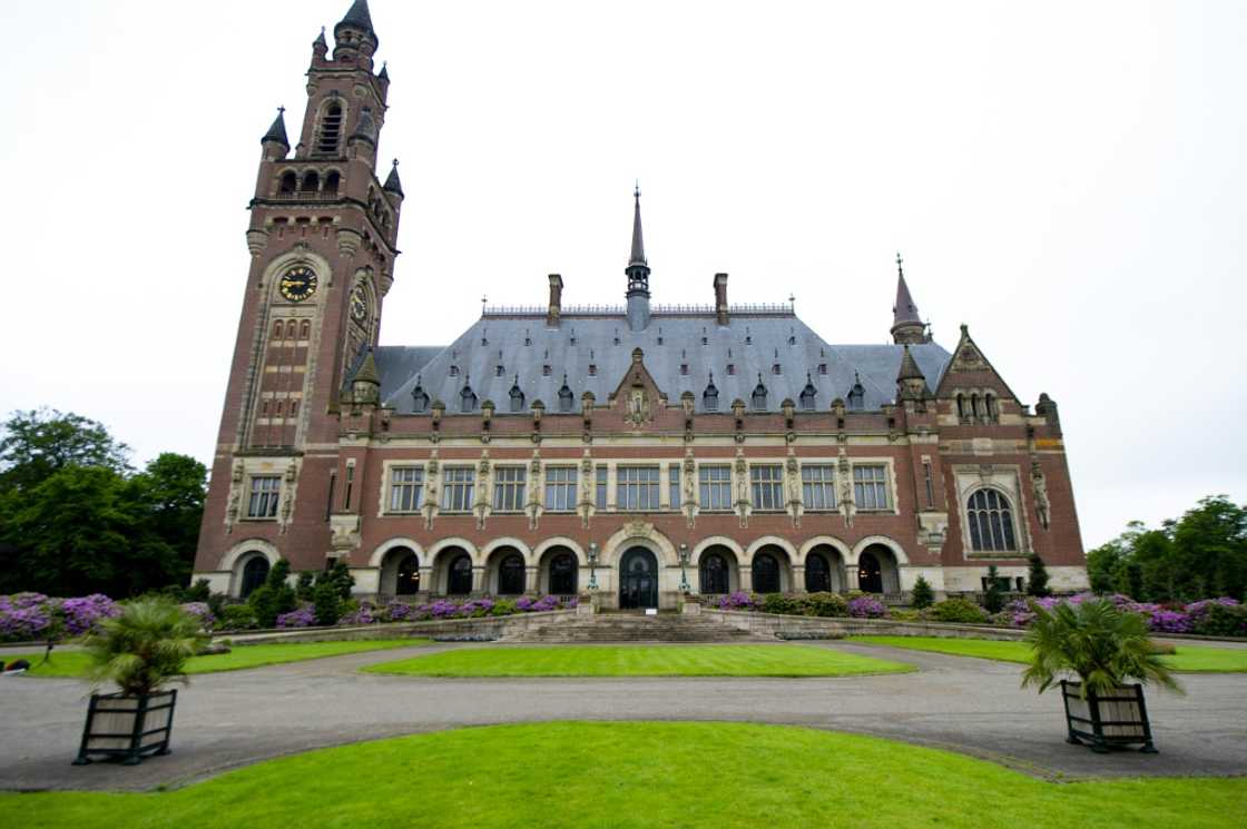 The court sits in the Peace Palace in the Hague The court sits in the Peace Palace in the Hague