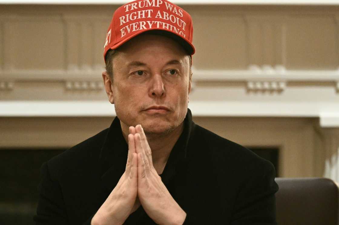 Elon Musk taking part in a White House meeting on March 24, 2025