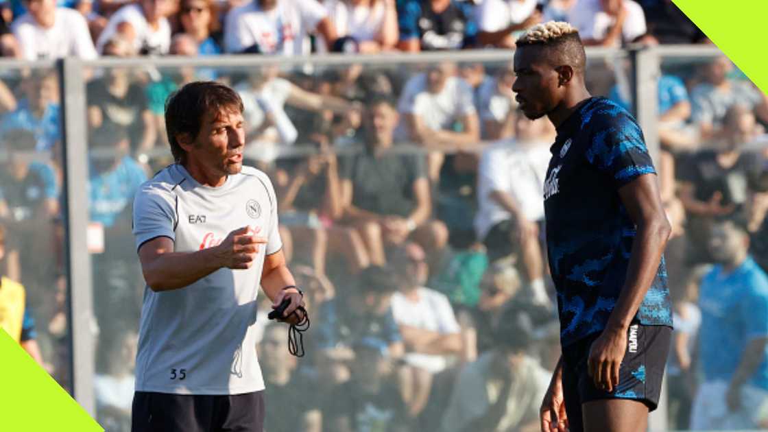 Antonio Conte and Victor Osimhen at Napoli