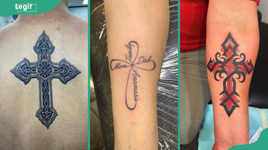Celtic cross (L), Family Infinity Cross (C) and Tribal Cross (L) tattos Celtic cross (L), Family Infinity Cross (C) and Tribal Cross (L) tattos