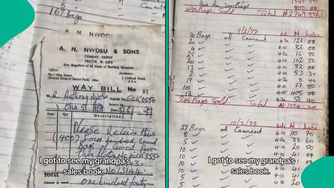 Man finds book his father used for his business in 1977. Man finds book his father used for his business in 1977.