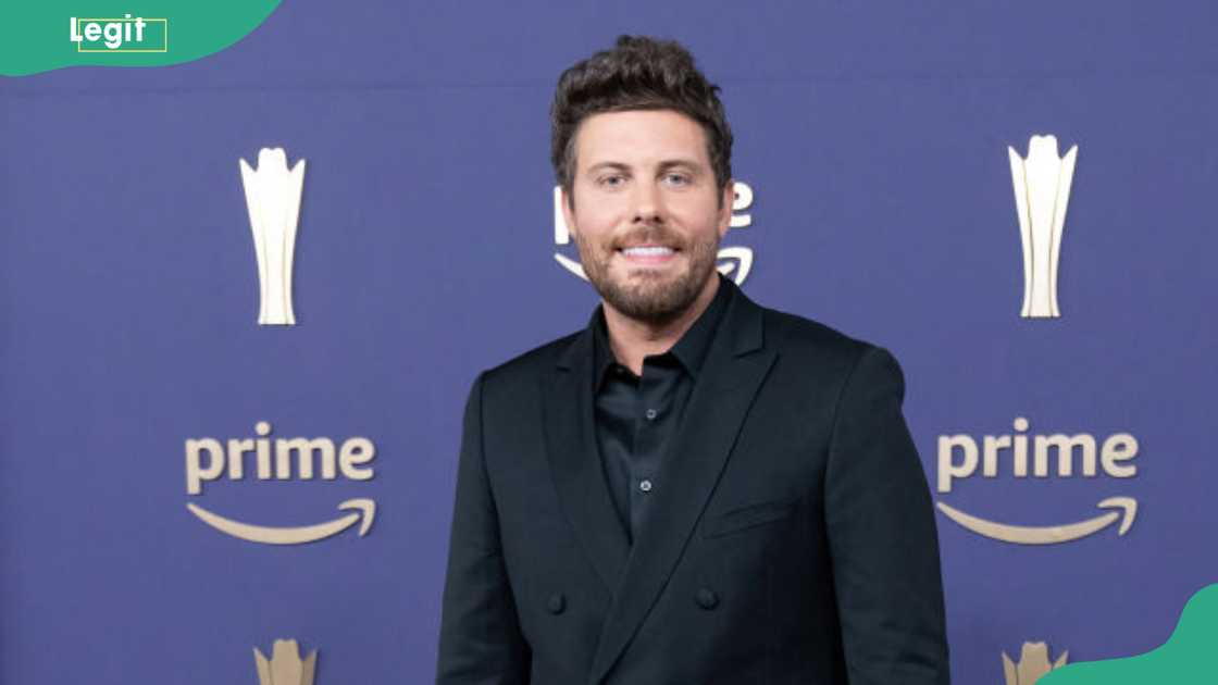 Ryan Larkins arrives for the 59th Academy of Country Music Awards (ACM) in Frisco, Texas