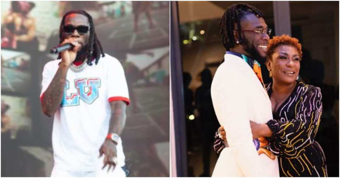 Burna Boy and his mother Burna Boy and his mother