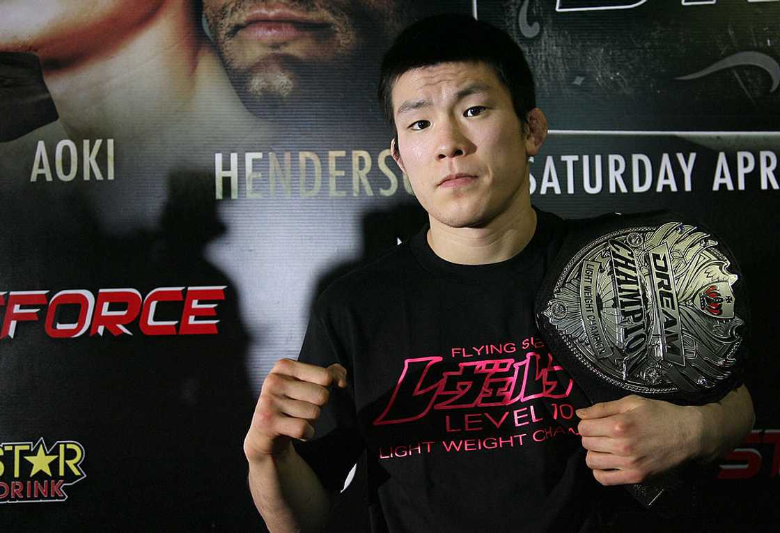 Dream 155-Pound Champion Shinya "Tobikan Judan" Aoki at the CBS' Strikeforce MMA Fighters Open Media Workout Dream 155-Pound Champion Shinya "Tobikan Judan" Aoki at the CBS' Strikeforce MMA Fighters Open Media Workout