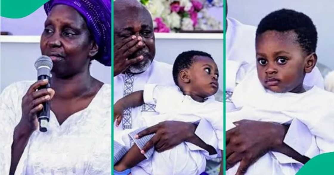 Couple welcomes child after 30 years of waiting.