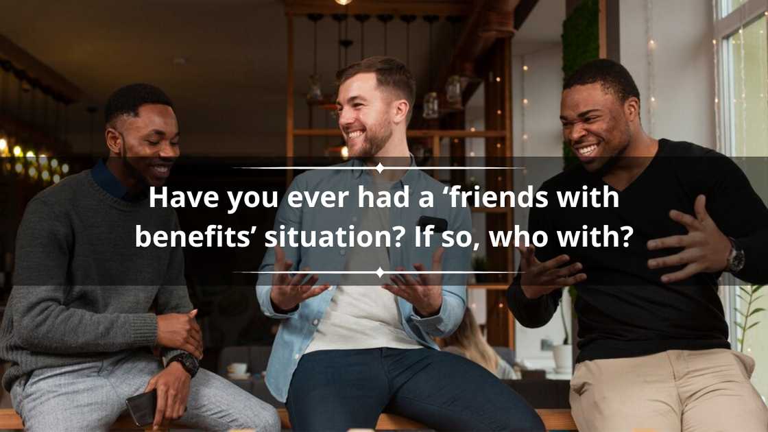 Men chatting Men chatting