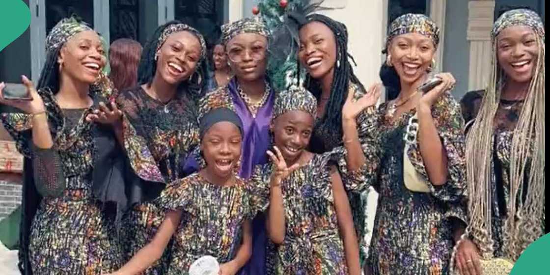 Nigerian mother who has 8 female children. Nigerian mother who has 8 female children.