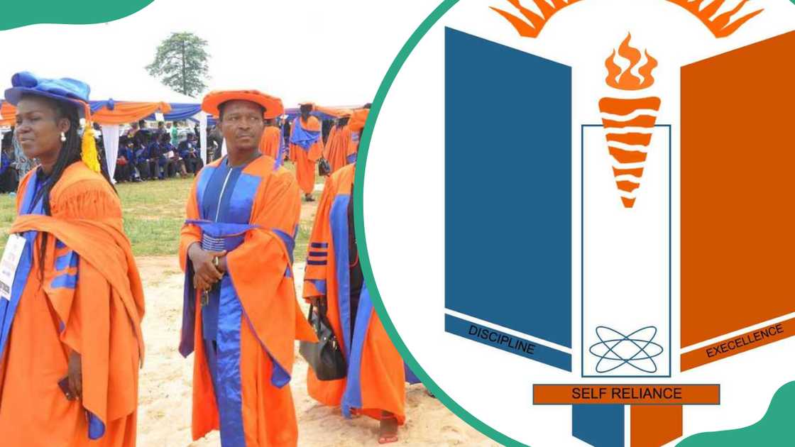 UNIZIK students graduating and UNIZIK logo