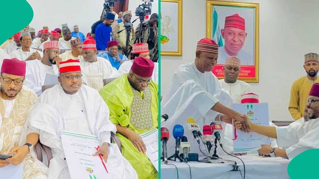 Gwamna Abba ya rantsar da kwamishinoni Gwamna Abba ya rantsar da kwamishinoni