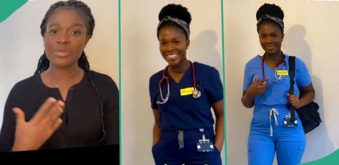 Lady who is a doctor works as a support worker in the UK. Lady who is a doctor works as a support worker in the UK.