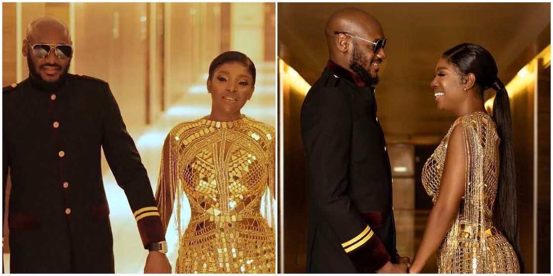 Annie Idibia gets 2baba blushing. Annie Idibia gets 2baba blushing.