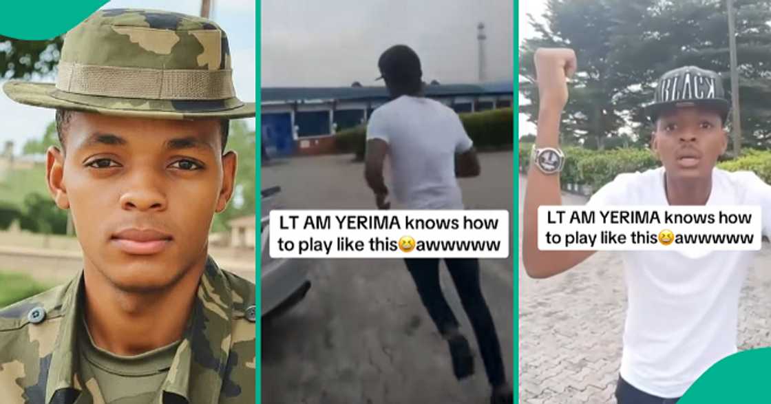 Lieutenant Yerima shows off his playful side in a video. Lieutenant