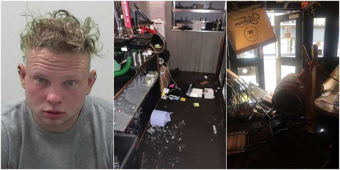 Burglar breaks into bar, gets drunk and falls asleep before being found by owner Burglar breaks into bar, gets drunk and falls asleep before being found by owner