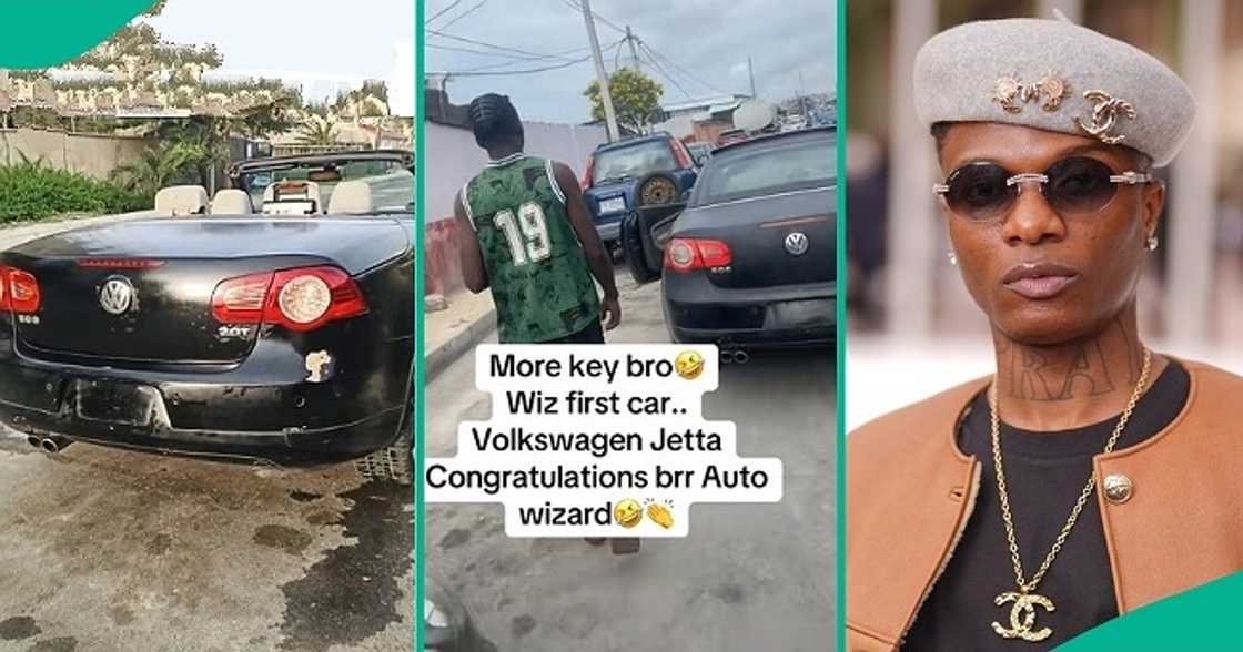 Man set to refurbish Wizkid's first car, Volkswagen Jetta. Man set to refurbish Wizkid's first car, Volkswagen Jetta.