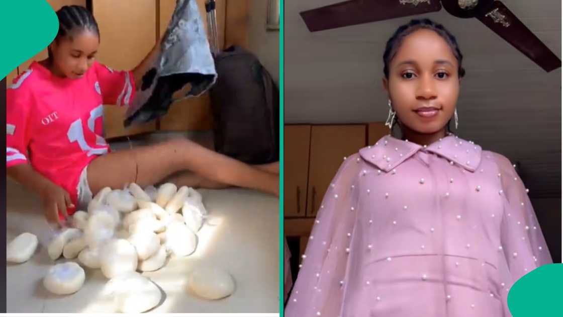 Lady says her father bought her fufu. Lady says her father bought her fufu.