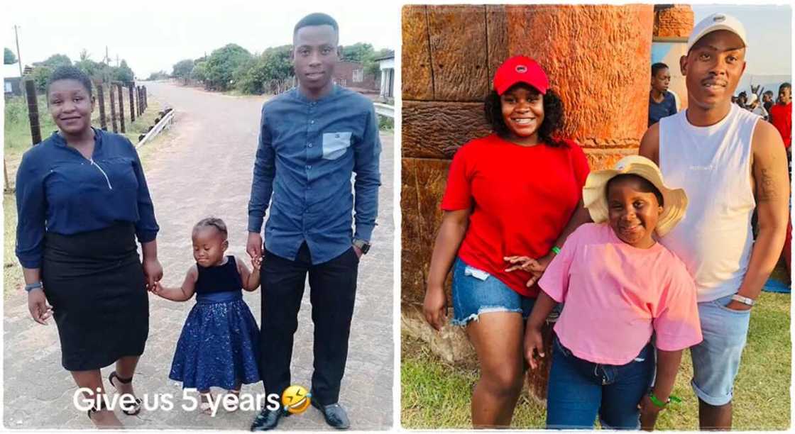 Photos show family's transformation after five years. Photos show family's transformation after five years.