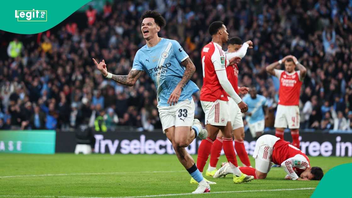 Manchester City, Nico O'Reilly, Arsenal, Carabao Cup, Football, London.