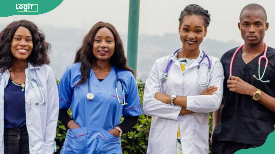 University of Ibadan medical students poses for a photo University of Ibadan medical students poses for a photo