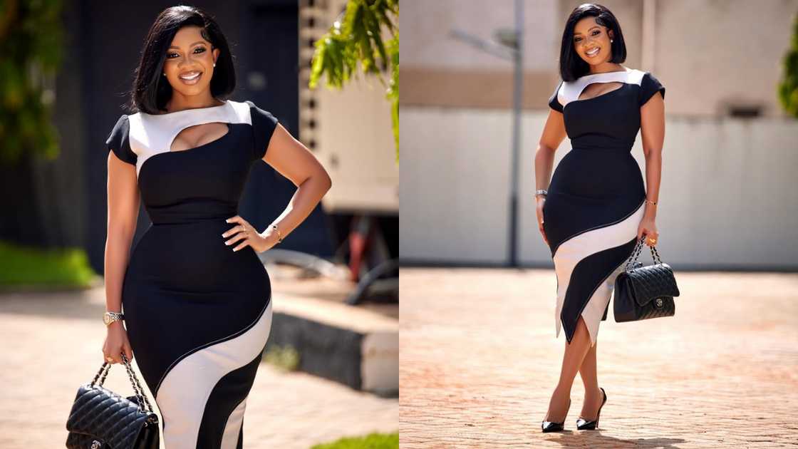 Black and white gown Black and white gown