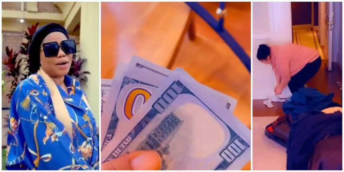 Fashion designer Toyin Lawani surprises housekeeper with 100 dollar bills Fashion designer Toyin Lawani surprises housekeeper with 100 dollar bills