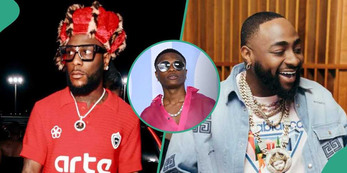 Burna Boy rated higher than Davido and Wizkid. Burna Boy rated higher than Davido and Wizkid.