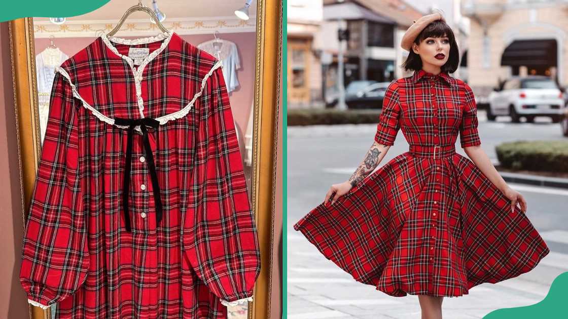 Plaid and check dresses Plaid and check dresses