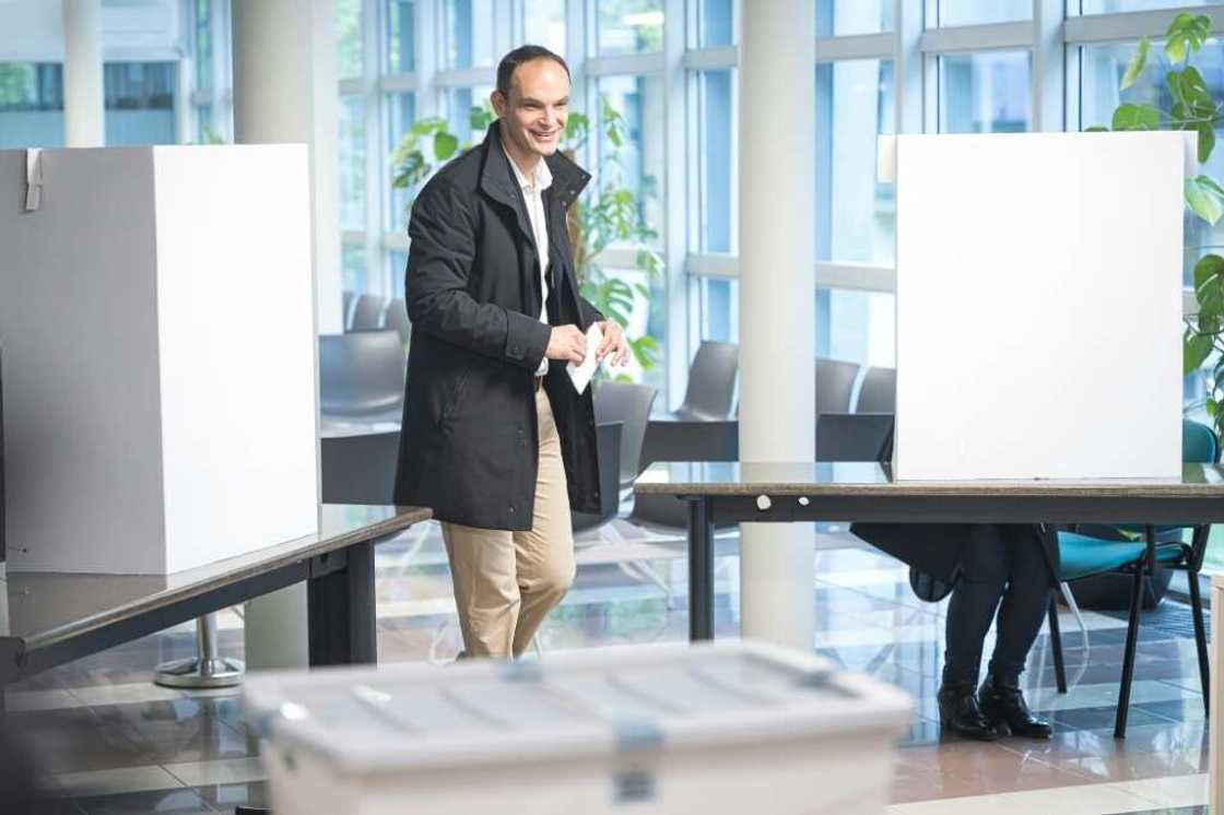 'I entered this campaign to win,' candidate Anze Logar, 46, said, casting his ballot in the capital Ljubljana 'I entered this campaign to win,' candidate Anze Logar, 46, said, casting his ballot in the capital Ljubljana