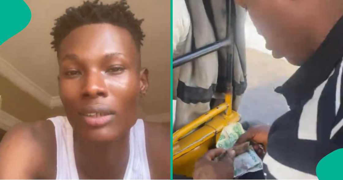 Man shares what he found out after entering same keke with beggar he helped with N500