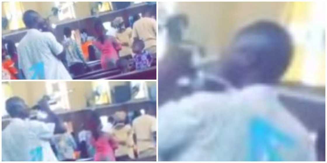 Man takes his 'communion bread' with a soda he came to church with in trending video Man takes his 'communion bread' with a soda he came to church with in trending video