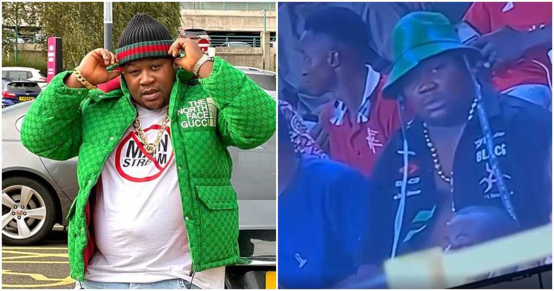 Ghana vs Nigeria: Cubana Chiefpriest looking downcast at stadium Ghana vs Nigeria: Cubana Chiefpriest looking downcast at stadium