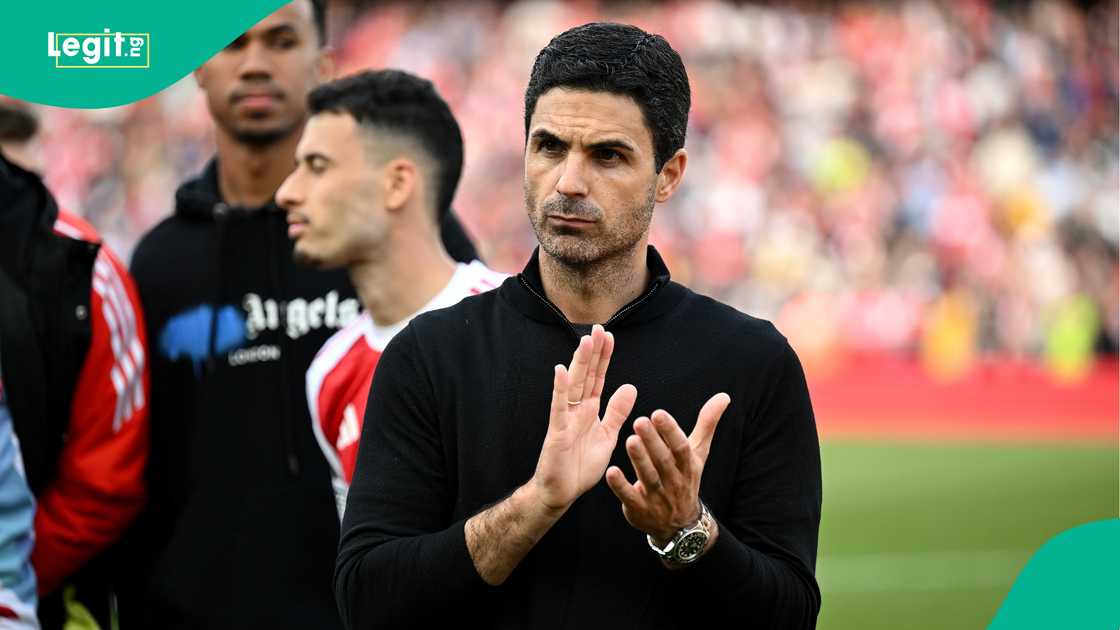 Mikel Arteta, Arsenal, Newcastle United, Emirates Stadium, London, England, Premier League. Mikel Arteta, Arsenal, Newcastle United, Emirates Stadium, London, England, Premier League.